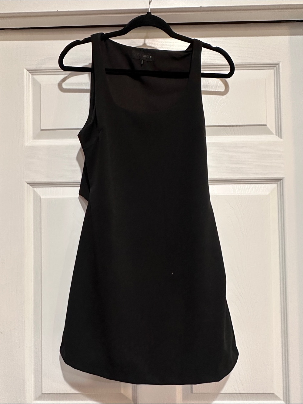 Zara Black Sleeveless Mini Shift Dress